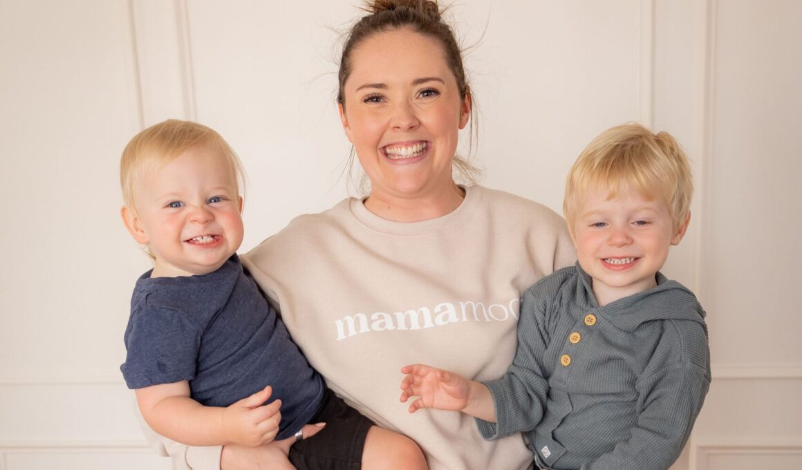Emily Higgins and her sons - Founder of Mama Mode,